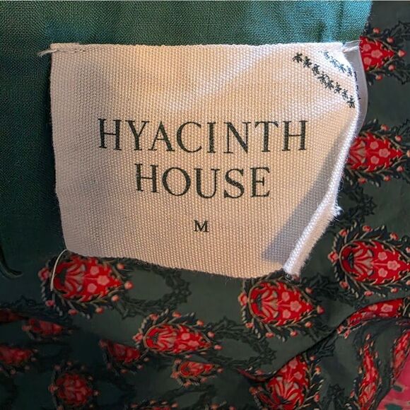 TUCKERNUCK Hyacinth House Teal Red Floral Mock Neck Maris Dress - Size Medium - Picture 12 of 13